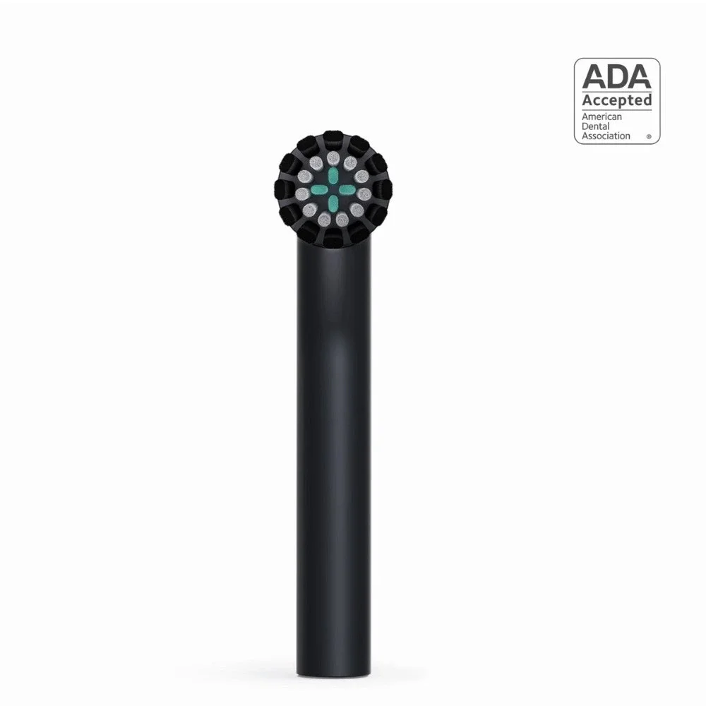 Quip 360 Oscillating Brush Head Replacement 2 Pack Black Soft Bristles
